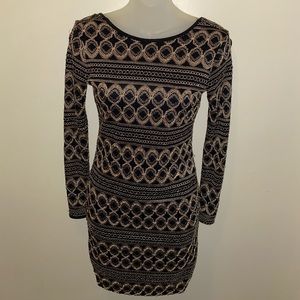 Gold & Black Dress